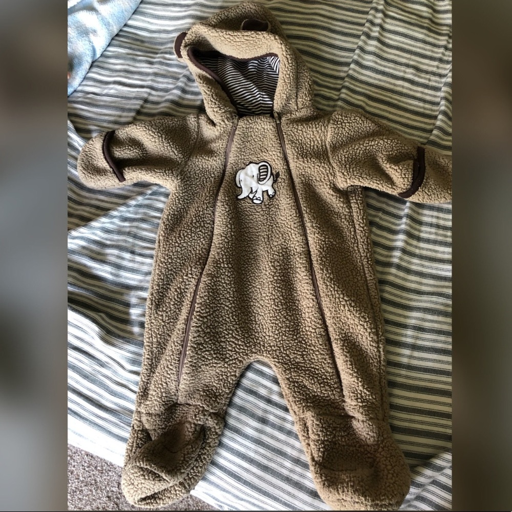 Peanut & Ollie Fleece One Piece Footies Baby 0-3M